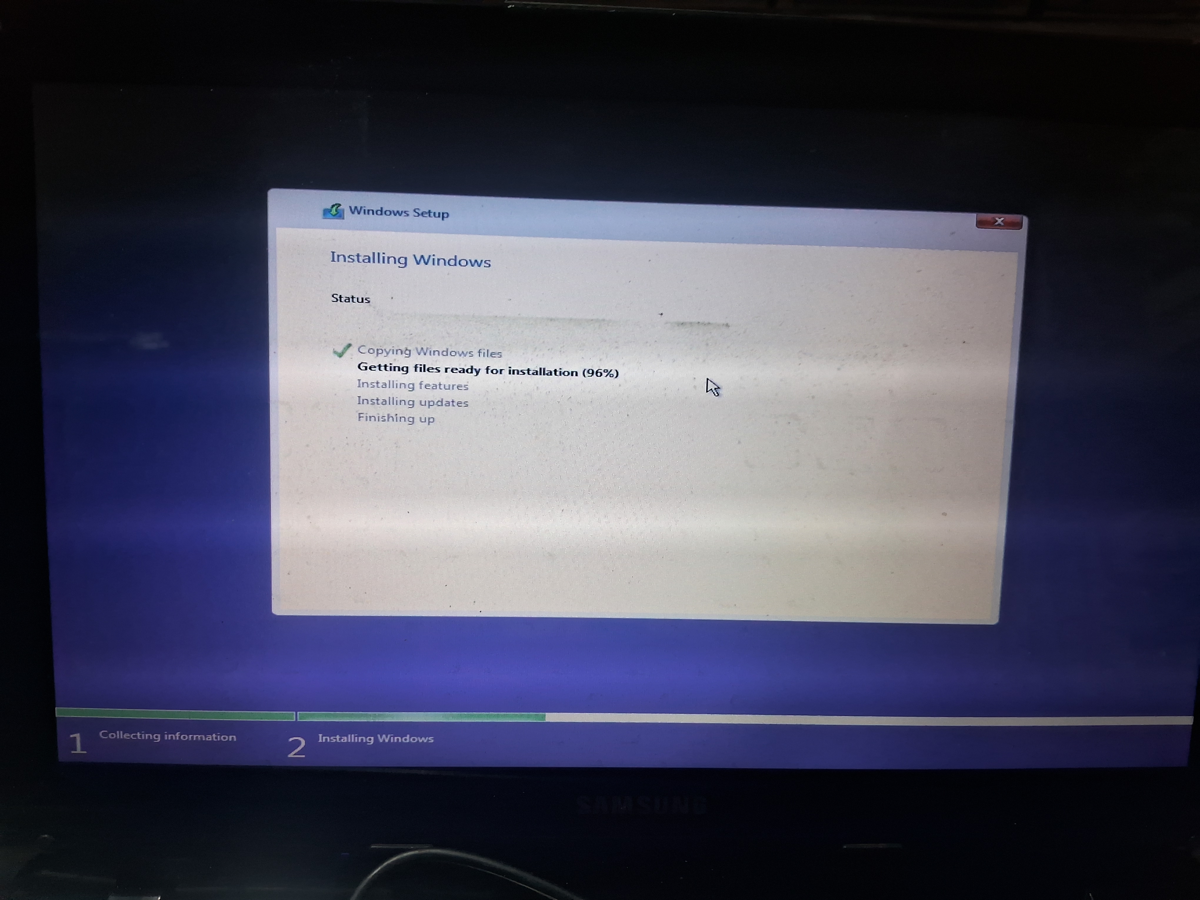 Windows 10 installation